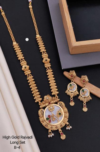 High gold rajvadi long set B 4 Costume jewelry wholesalers in Kolkata